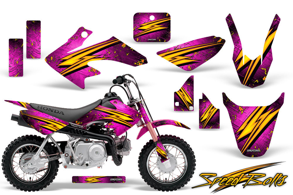 CRF 50 Graphics Kit Speed Bolts Pink